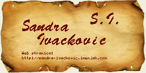 Sandra Ivačković vizit kartica